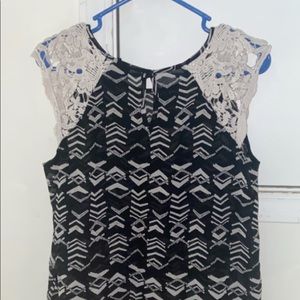 Black and white sheer blouse 🥰